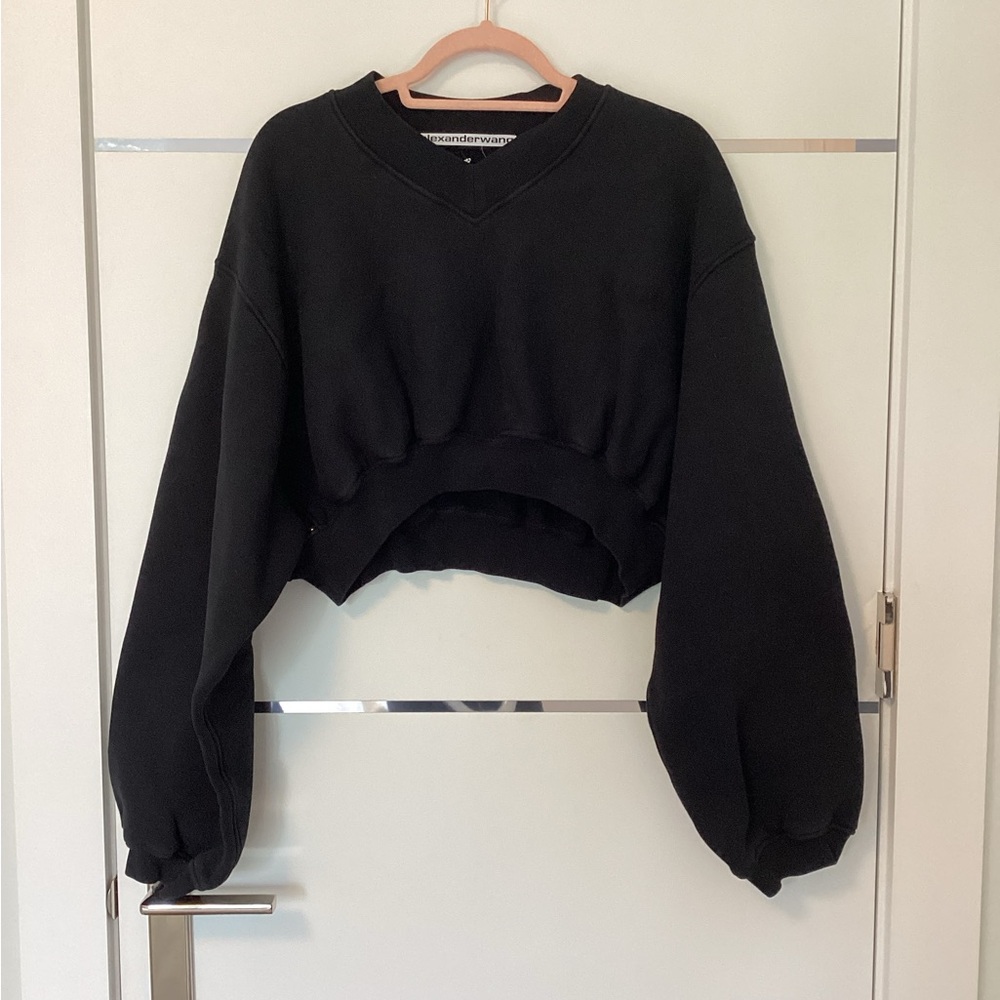 Alexander Wang Black Cropped Sweater